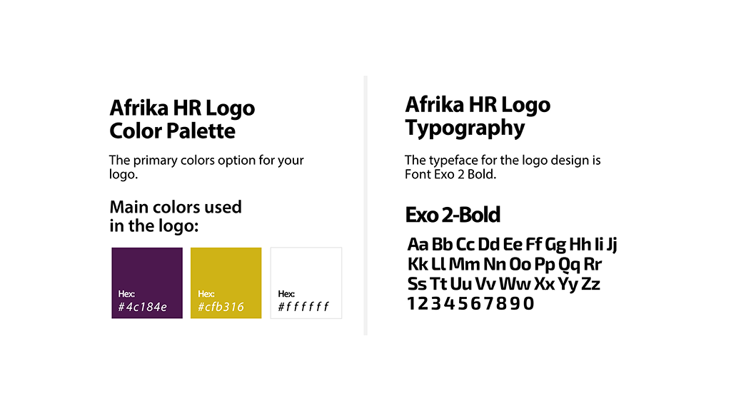 Afrika HR brand fonts and colors